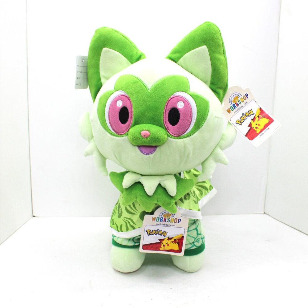 Build A Bear Plush Pokemon Sprigatito W/ Sleeper 15" NWT
